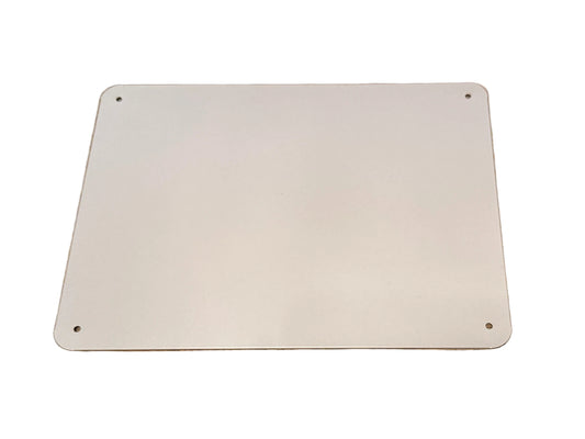 Metallschild Weißblech – Individuell gelasert für Gewerbe