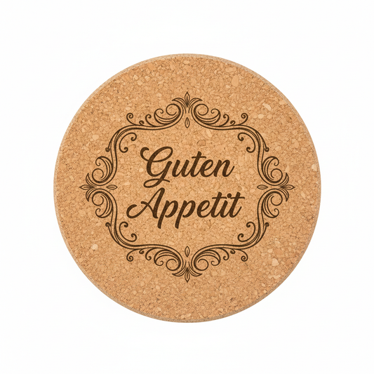 Topfuntersetzer mit Gravur Guten Appetit
