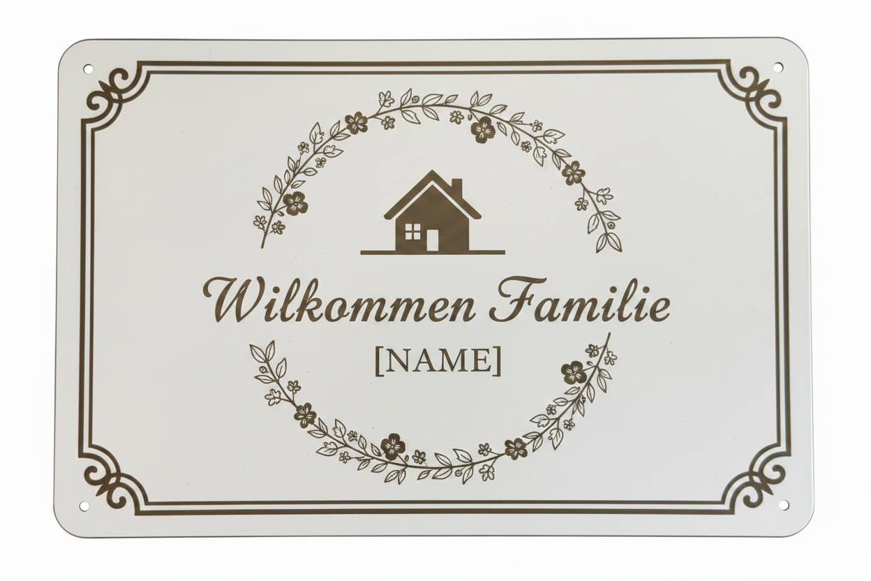 Willkommen Familie Schild