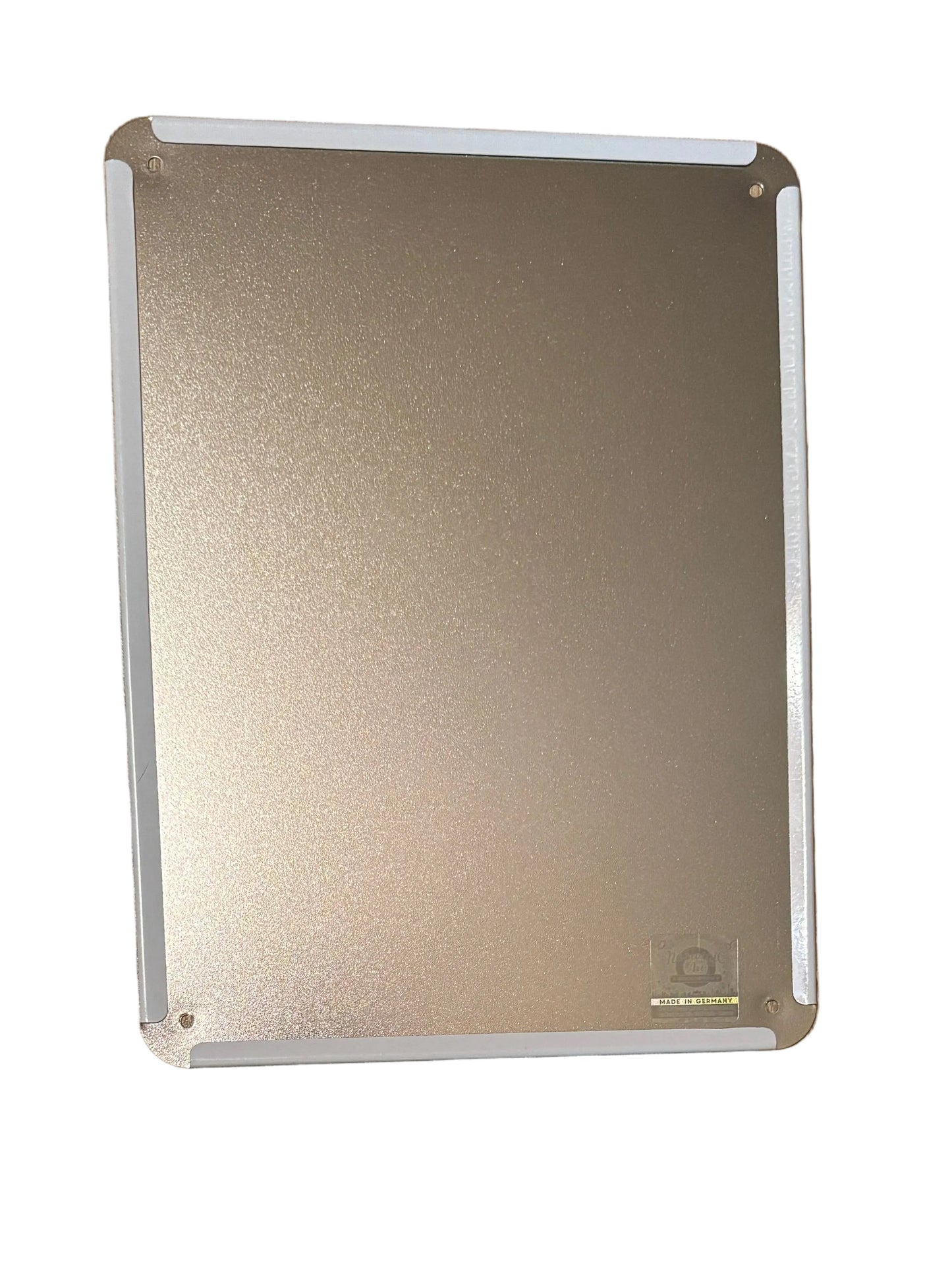 Metallschild Weißblech 20x15 cm – Text & Grafik Gravur personalisiert
