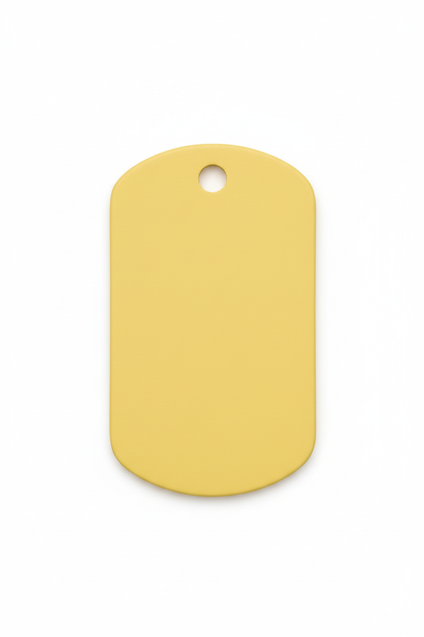 Gelber Anhänger Mockup