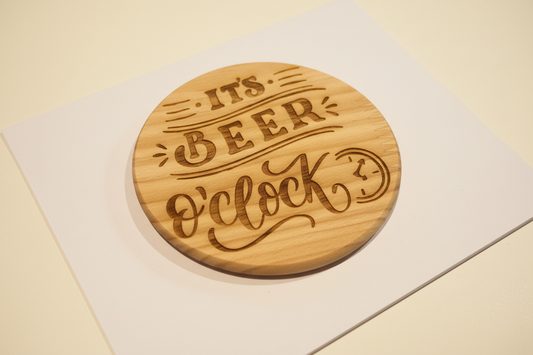 Holzuntersetzer mit Gravur