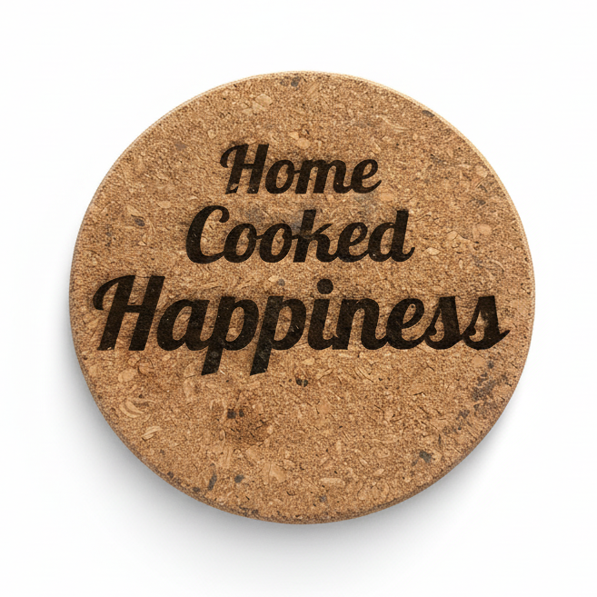 Kork-Untersetzer Home Cooked Happiness