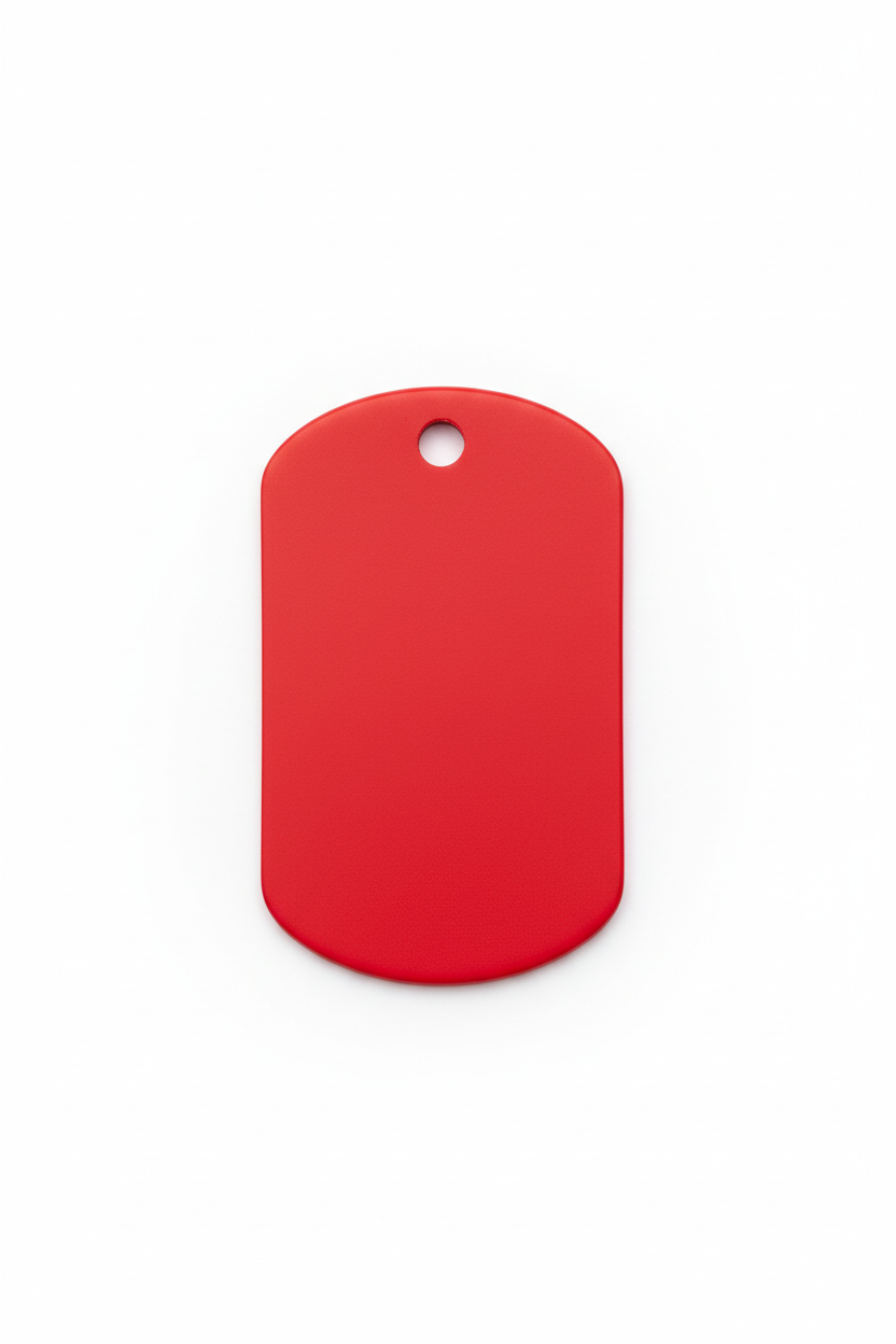 Roter Anhänger Mockup