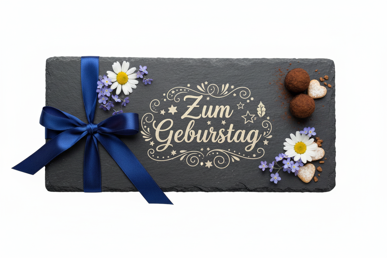 Schieferplatte als Geschenk