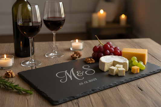 Schieferplatte für Hochzeit