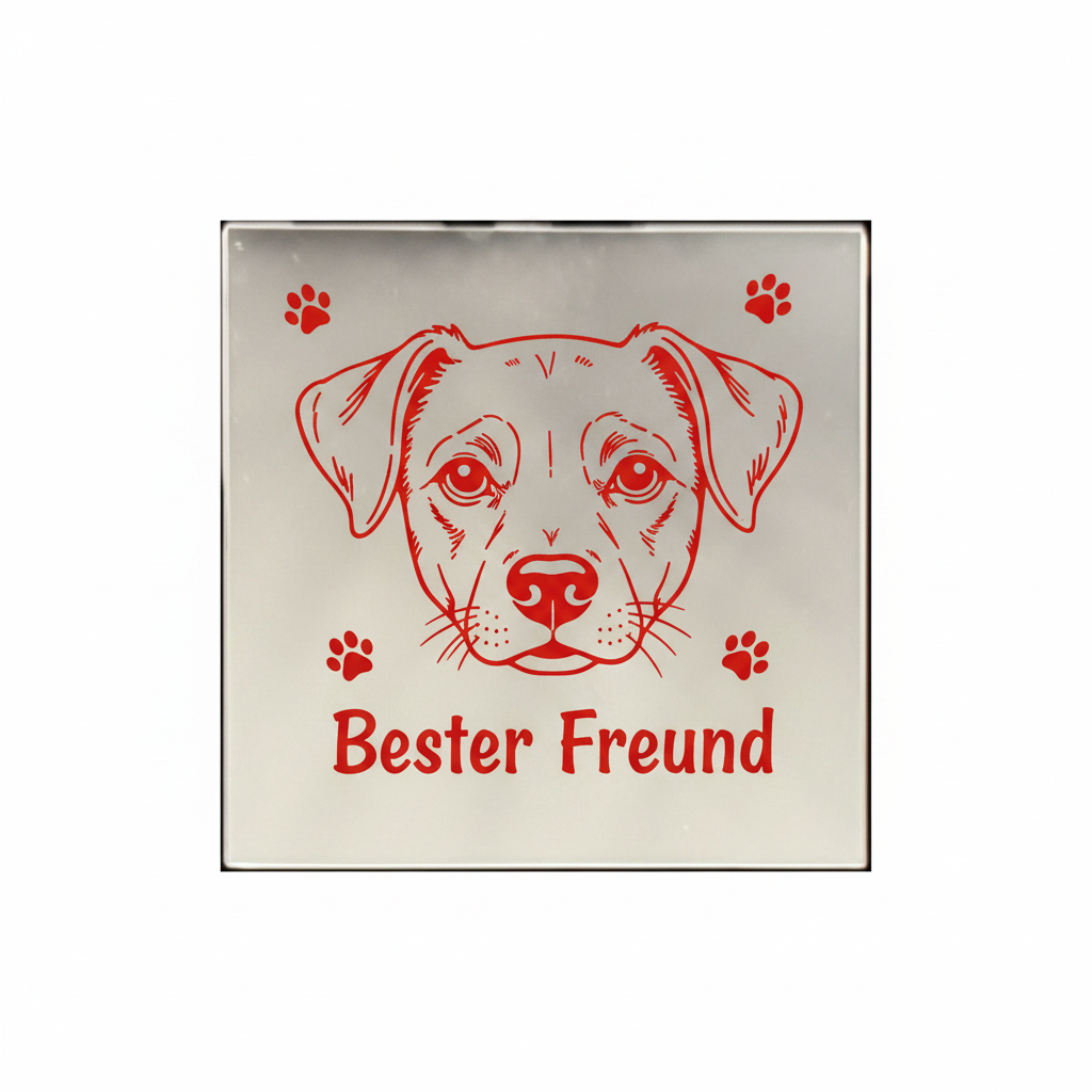 Spiegel Hund Rot