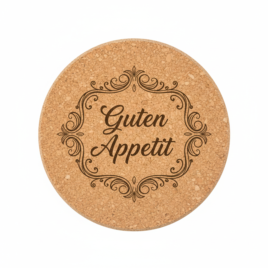 Topfuntersetzer mit Gravur Guten Appetit