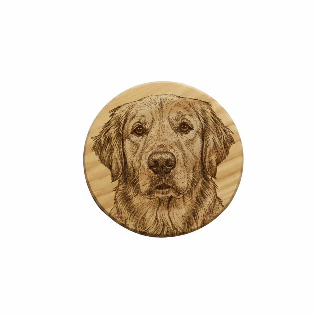Untersetzer Fotogravur Hund vollflächig