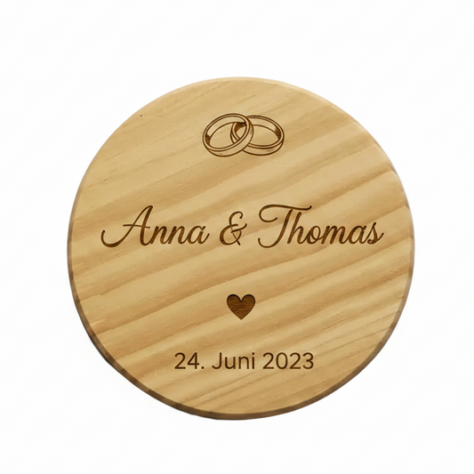 Untersetzer Gravur Hochzeit