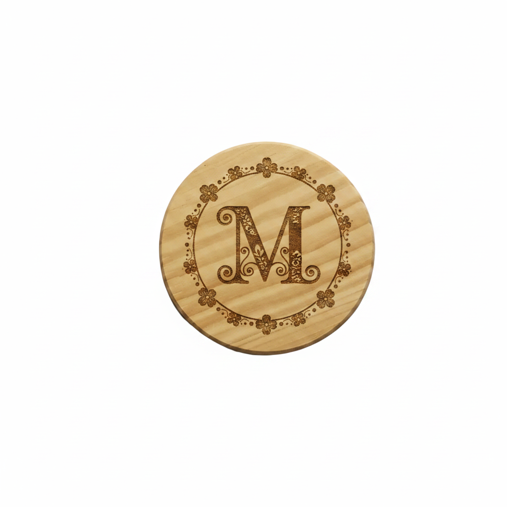 Untersetzer Gravur Monogramm