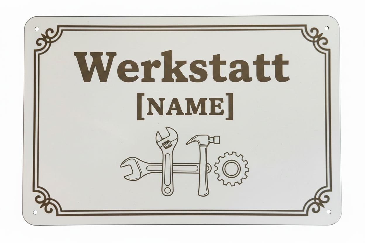 Werkstatt Schild